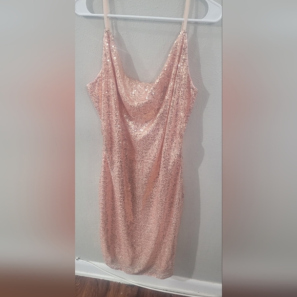 Grace Karin One Shoulder Sequin Dress in Rose Gold - Picture 2 of 2
